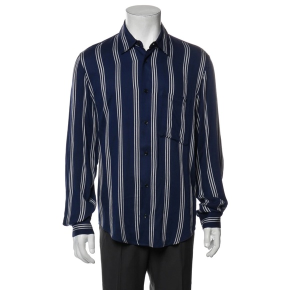 Sandro Winter Flow Striped Long Sleeve Shirt